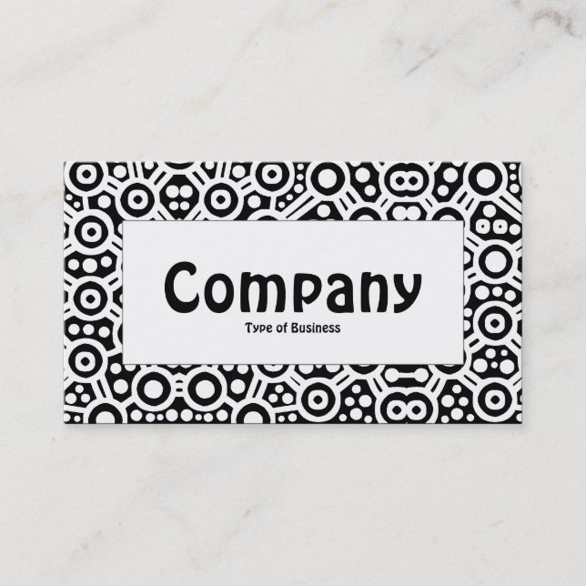 Cartão De Visita Rótulo central - Curcutos de Alienígena - Preto (Frente)