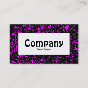 Cartão De Visita Rótulo Central - Linhas Abstrato - Magenta