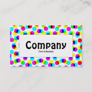 Cartão De Visita Rótulo Central - Padrão de Meio-Tom de Cor