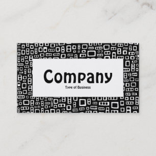 Cartão De Visita Rótulo central - Retângulos Abstrato