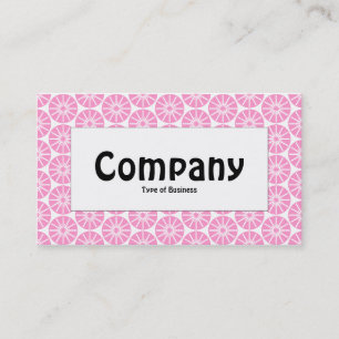 Cartão De Visita Rótulo central - Roda estrela - Rosa