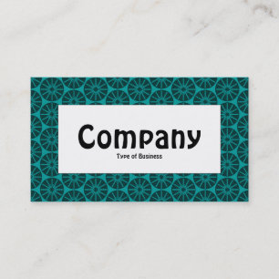 Cartão De Visita Rótulo central - Roda estrela - tons de verde