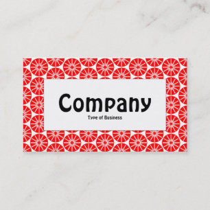 Cartão De Visita Rótulo central - Roda estrela - Vermelho