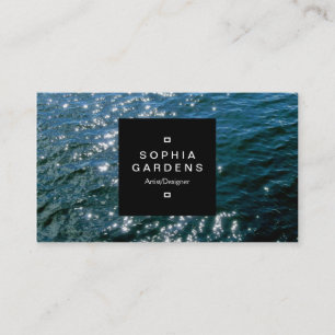 Cartão De Visita Rótulo Quadrado 01a - Água Espumante