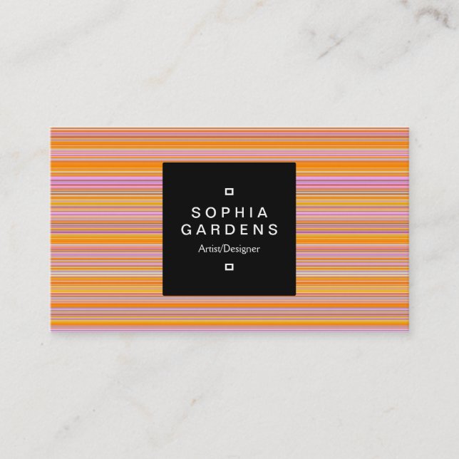 Cartão De Visita Rótulo Quadrado 01a - Linhas de Análise 02 (Frente)