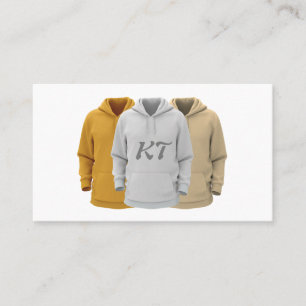 Cartão De Visita Roupas Vestuário Suéter Capuz Personalizado