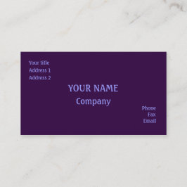 Cartão De Visita Roxo