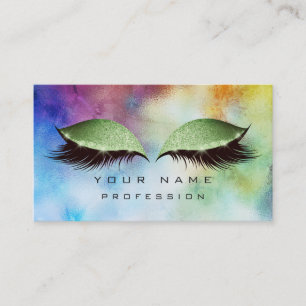 Cartão De Visita Roxo de vidro do verde da hortelã do brilho dos