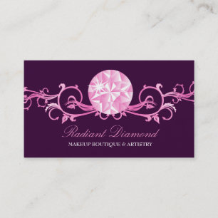 Cartão De Visita roxo do esplendor   do diamante 311-Pink