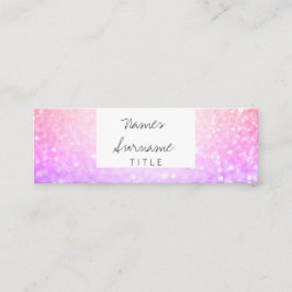 Cartão de visita roxo do rosa na moda do brilho