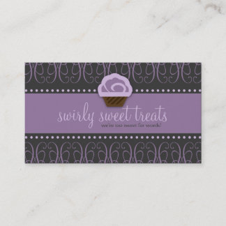 Cartão De Visita Roxo DOCE do TBA WINNER-SWIRLY