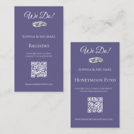 Cartão De Visita Roxo e Branco - Fazemos-Casamentos-Registro -
