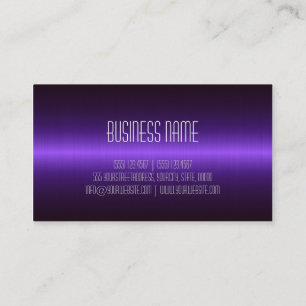 Cartão De Visita Roxo Escuro Moderno Elegante Profissional