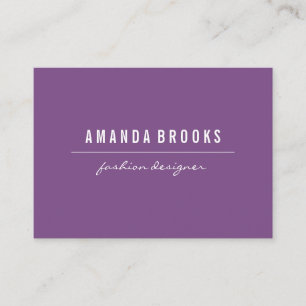 Cartão De Visita Roxo Minimalista