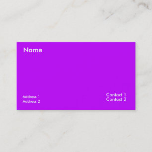 Cartão De Visita Roxo Neon