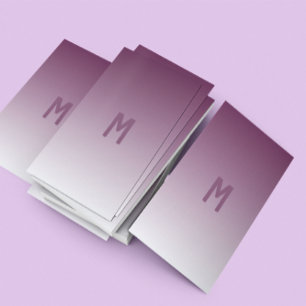 Cartão De Visita roxo ombre - moderno  