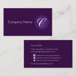 Cartão De Visita Roxo real