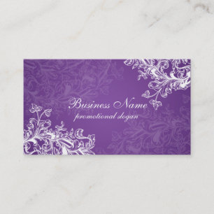 Cartão De Visita Roxo simples do rolo do vintage