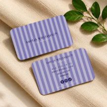 Cartão de Visita roxo suave minimalista elegante l