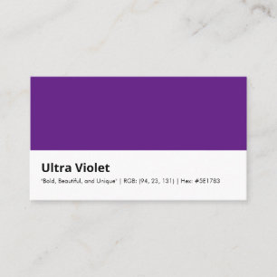 Cartão De Visita Roxo Ultra Cor "Ousada, Bonita e Única"