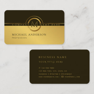 Cartão De Visita Royal Luxury Ouro Round Abstrato Professional Bu