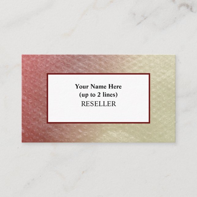 Cartão De Visita Rua. Aug. Sketch Bubble Quebrar Revendedor de Fund (Frente)