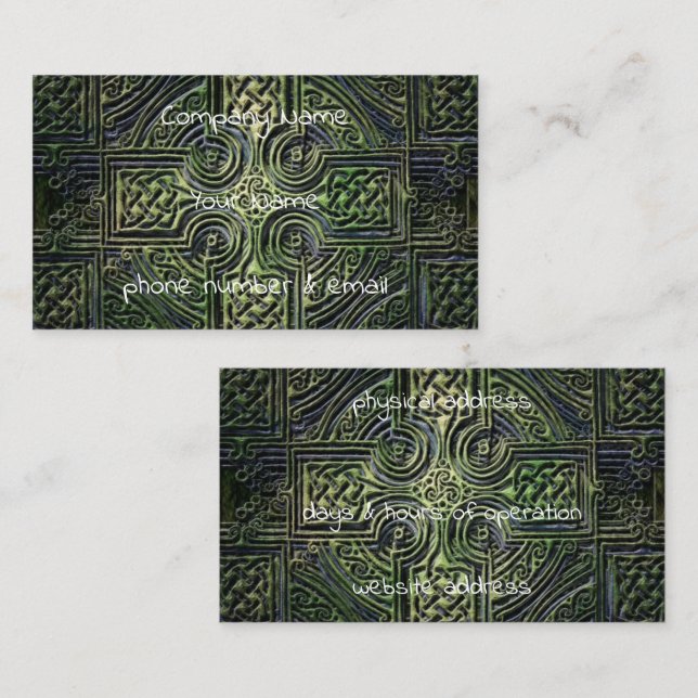 Cartão De Visita Rua de trabalho de nós, dia de Patrick (Frente/Verso)