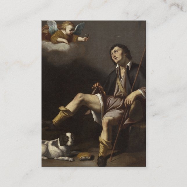 Cartão De Visita Rua Rocco Roch Prayer contra Corona Virus Card (Frente)