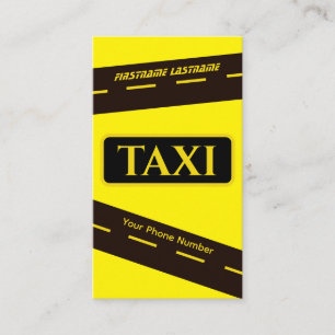Cartão De Visita Ruas da cidade de TAXI para taxista