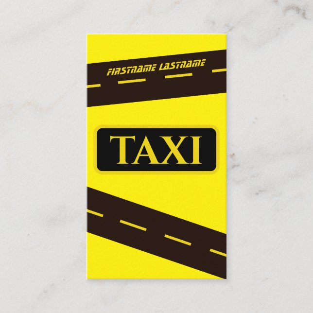 Cartão De Visita Ruas da cidade de TAXI para taxista (Frente)