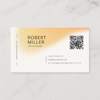 Cartão De Visita Ruído do desfoque mínimo moderno de gradiente QR a