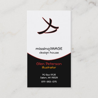 Cartão De Visita Rusga preta com vermelho