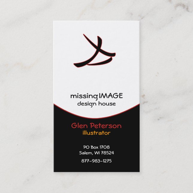 Cartão De Visita Rusga preta com vermelho (Frente)