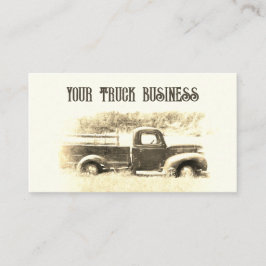 Cartão De Visita Russo Country Vintage Sepia Brown Fazenda Truck