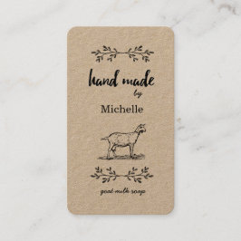 Cartão De Visita Russo De Sabão De Cabra Feita À Mão