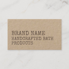 Cartão De Visita Russo Vintage Simple Homemade Kraft artesanal