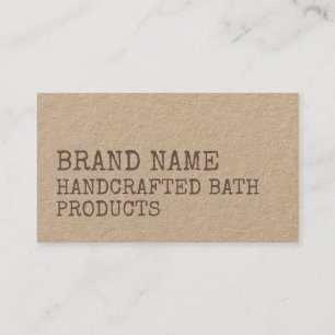 Cartão De Visita Russo Vintage Simple Homemade Kraft artesanal