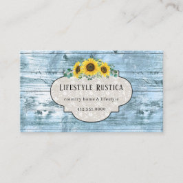Cartão De Visita Russo Wood Lace Shabby Grunge Sunflower Business