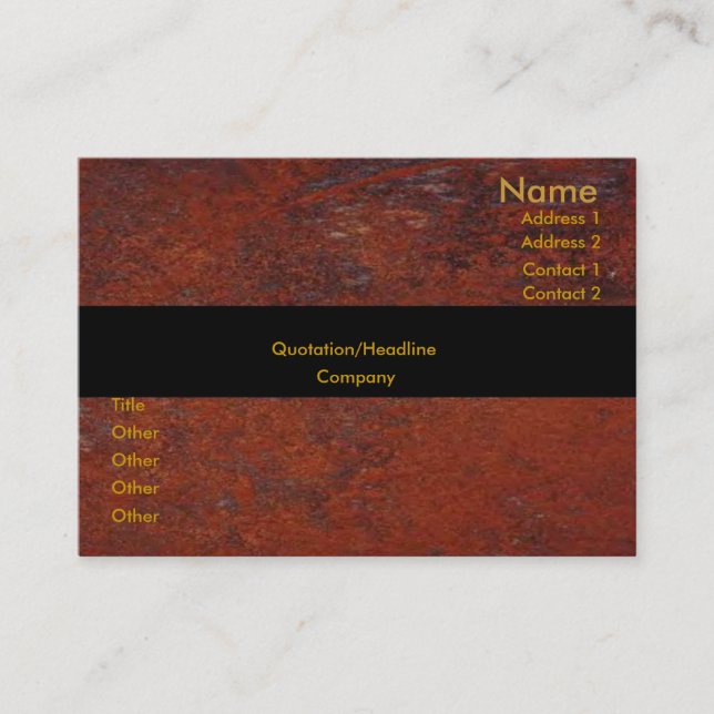 Cartão de visita Rusted (Frente)