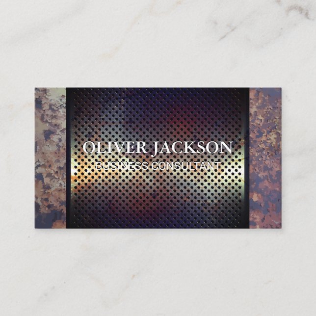 Cartão De Visita Rusted Metal (Frente)