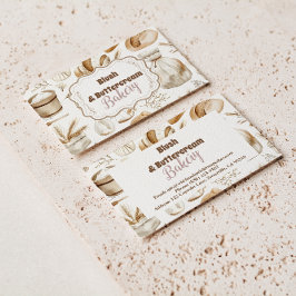 Cartão De Visita Rustic Baking Business