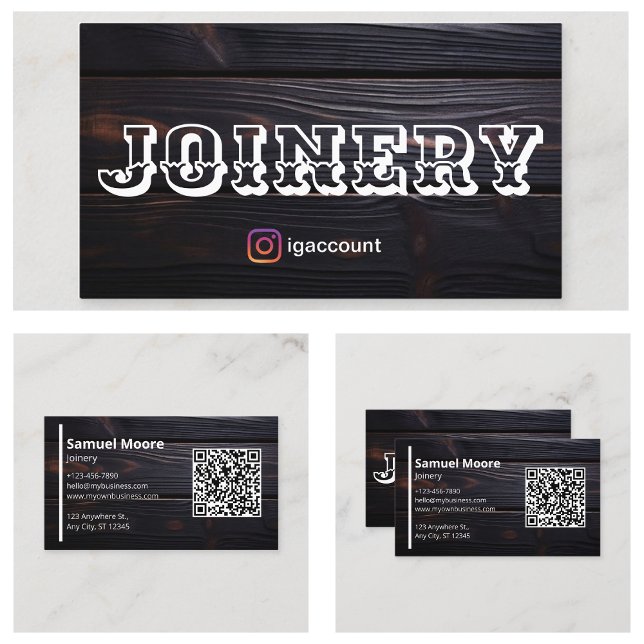 Cartão De Visita Rustic Joinery African Blackwood (Rustic Joinery African Blackwood Business Card
)