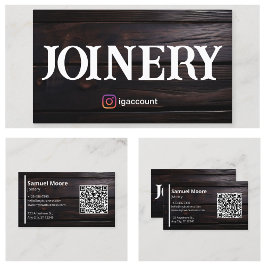 Cartão De Visita Rustic Joinery African Blackwood Visita