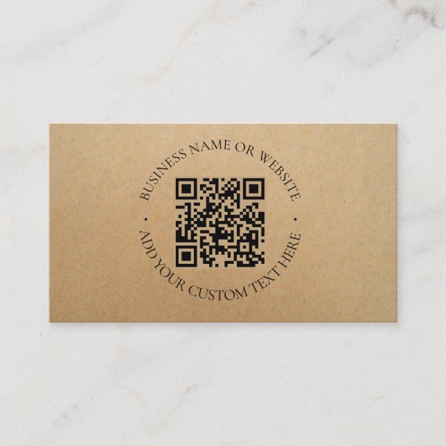 Cartão De Visita Rustic Kraft Modern Na moda Professional (Frente)