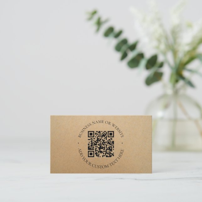 Cartão De Visita Rustic Kraft Modern Na moda Professional (Em pé/Frente)