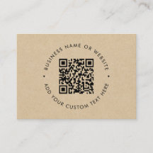 Rustic Kraft QR Code Branded Clean Minimal