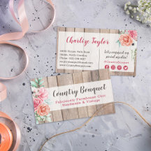 Rustic Wood Country Farmhouse Floral Social Media