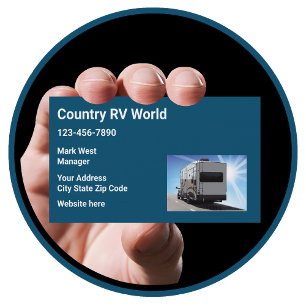 Cartão De Visita RV Motorhome Sales Broker