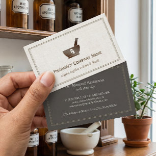 Cartão De Visita RX Symbol Pharmacy Chemist Company - Classic Linen