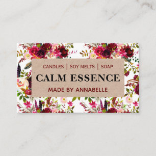 Cartão De Visita Sabão De Soja Melada De Soja Branca